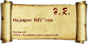 Hajagos Rózsa névjegykártya