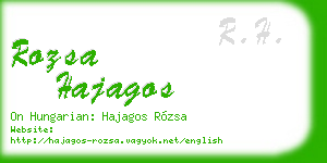 rozsa hajagos business card